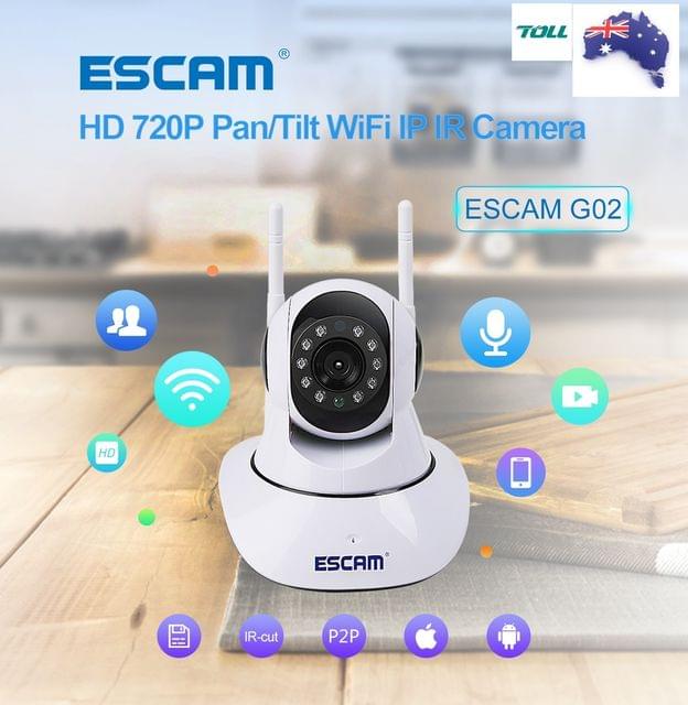 Security Camera Wifi with App for iOS and Android - HD 720p Tilt & Pan. Micro SD. 2 way speaker. OZ Stock!