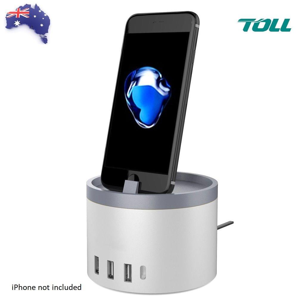 Charging Station with Dock for iWatch, Fitbit and iPhone with 4 USB Ports and 1 Type-C Port. OZ Stock !!