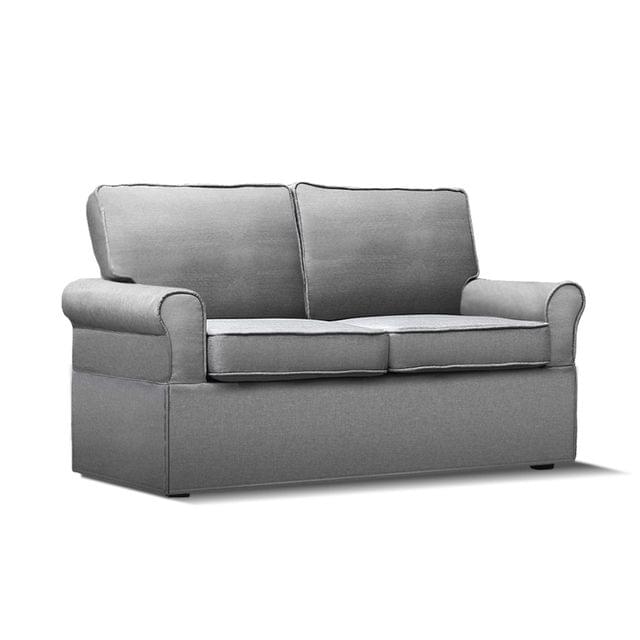 2-seater Fabric Sofa Bed Grey