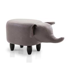 Kids Animal Stool Grey