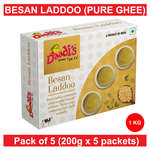 Besan Laddoo Pure Ghee 200g (Pack Of 5)