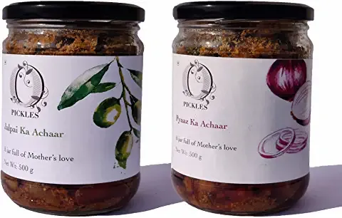 Indian Olive Pickle And Onion Pickle Combo