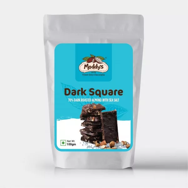 Dark Square - 70% Dark Roasted Almond with Sea Salt