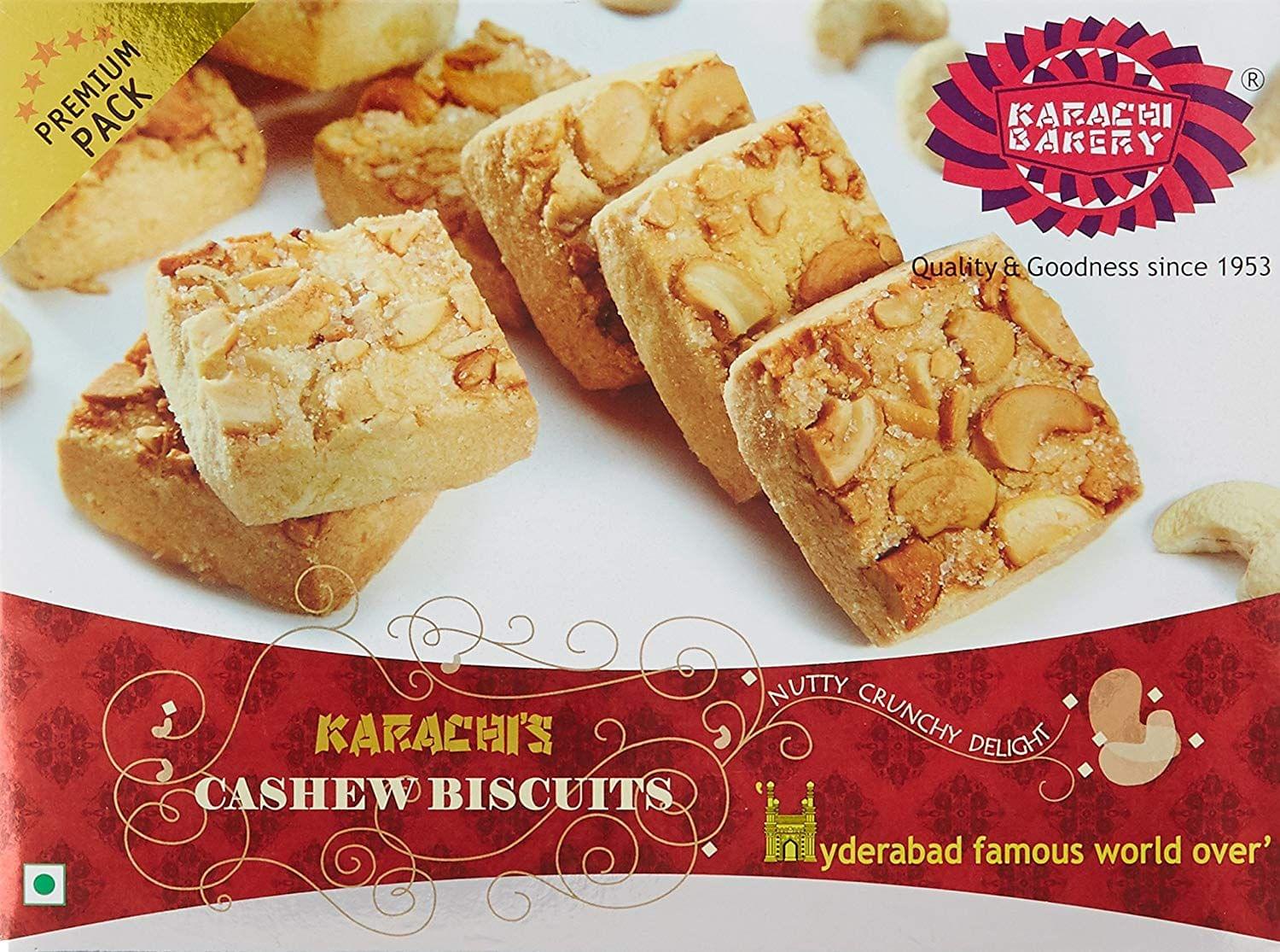 Buy Karachi Bakery Cashew Biscuits from Karachi Bakery (Hyderabad