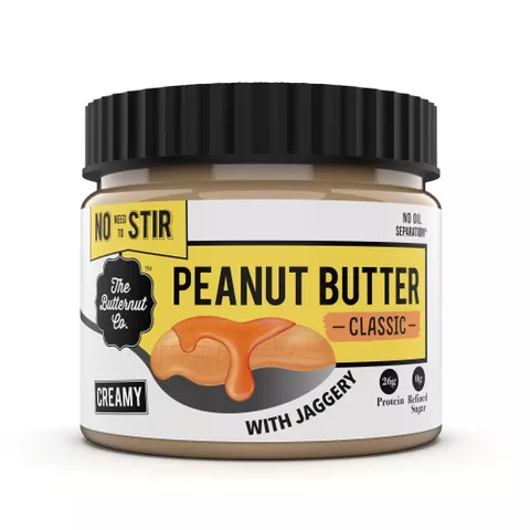 No Stir Peanut Butter with Jaggery Creamy