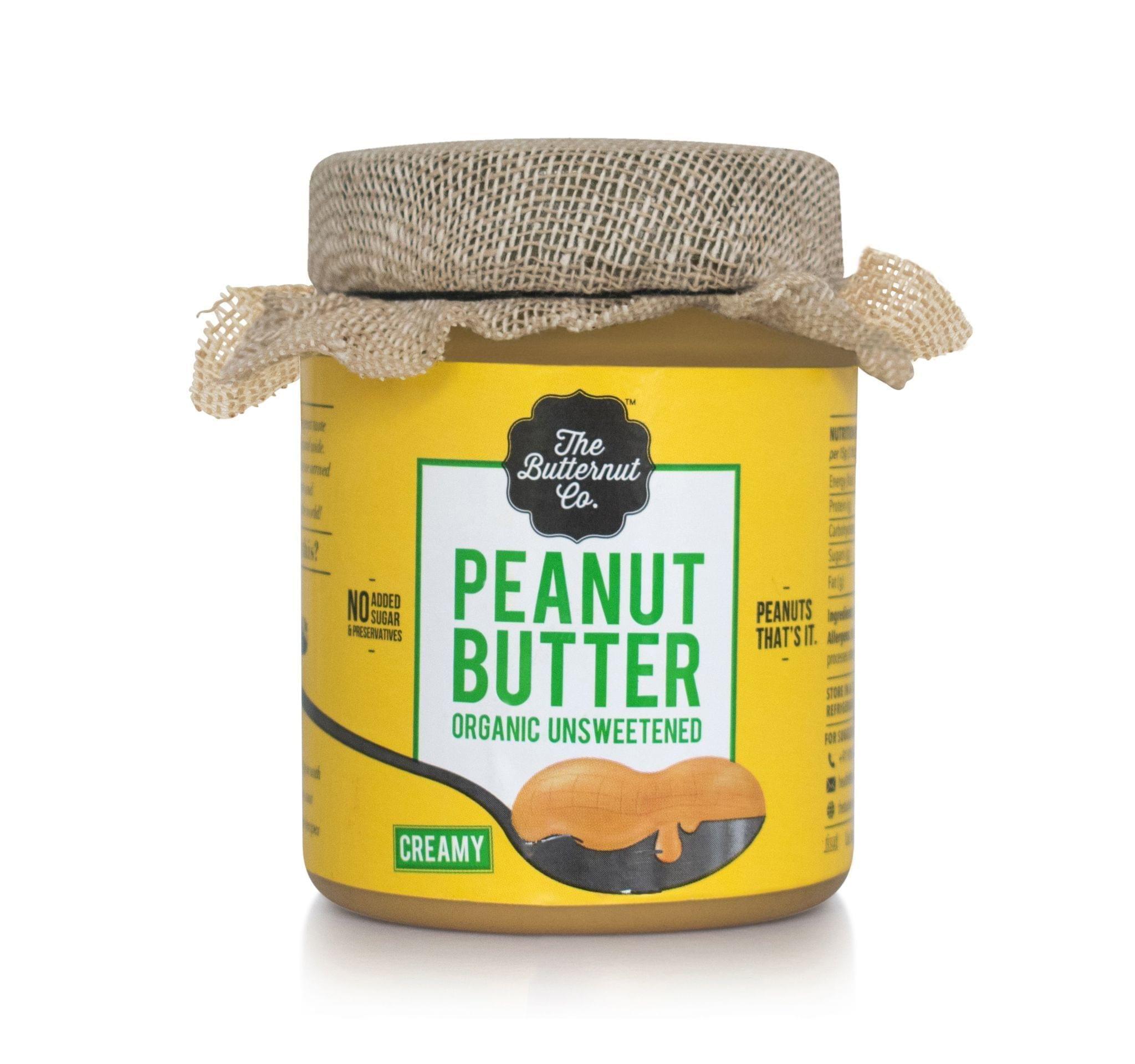 Buy Organic Unsweetened Peanut Butter from The Butternut Co. (Thane