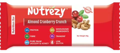 Almond Cranberry Crunch Bar (Pack of 6)