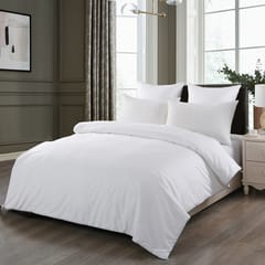 (KING)Royal Comfort 100% Silk Filled Eco-Lux Quilt 300GSM With 100% Cotton Cover - King - White