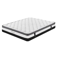 (KING SINGLE) Osteopedic Euro Top Mattress Pocket Spring Medium Firm Hybrid Design Bed 30CM - White