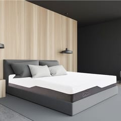 (KING) Casa Decor Memory Foam Luxe Hybrid Mattress Cool Gel 25cm Depth Medium Firm - White  Charcoal Grey