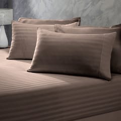 (DOUBLE)Royal Comfort 1200 Thread Count 3 Piece Combo Set 100% Egyptian Cotton Striped  Charcoal