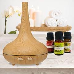 Milano Decor Ultrasonic Aromatherapy Diffuser & Humidifier with Oils Light Wood
