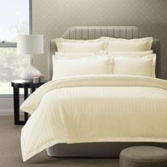 (KING) Royal Comfort 1200TC Quilt Cover Set Damask Cotton Blend Luxury Sateen Bedding - Pebble
