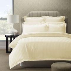 (QUEEN) Royal Comfort 1200TC Quilt Cover Set Damask Cotton Blend Luxury Sateen Bedding - Pebble