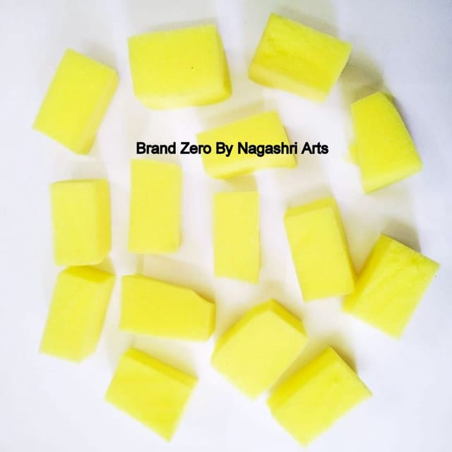 Brand Zero Yellow Sponge Cubes - Pack of 15 Pcs