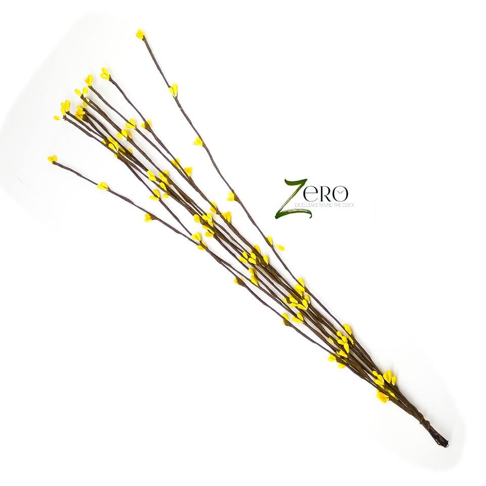 Bunch of 10 Pcs Two Tone Pollan Sticks Dual Color - Light Yellow And Yellow