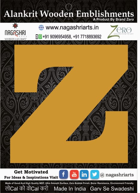 Brand Zero Alphabets, Numbers, Monograms - Lower Case Z - CLBBT Font - Select Your Preference