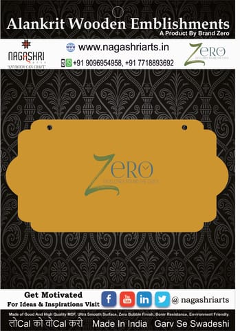 Brand Zero MDF Designer Name Plate BZDNP006