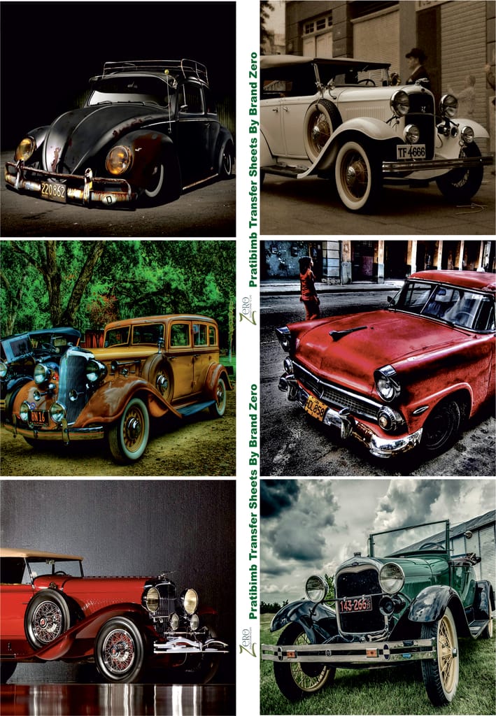 Brand Zero Pratibimb Transfer Sheets - Vintage Car 3