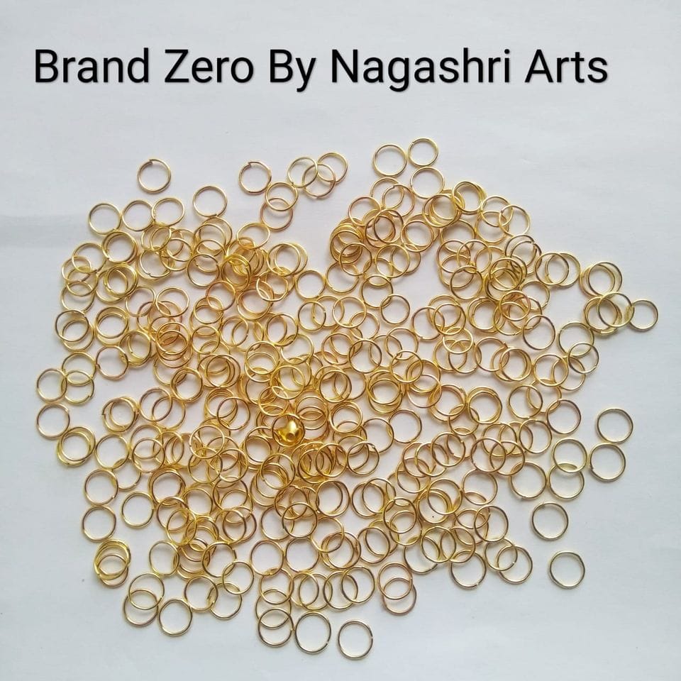 Brand Zero Pack of 20 Gms 8mm Gold Jump Rings