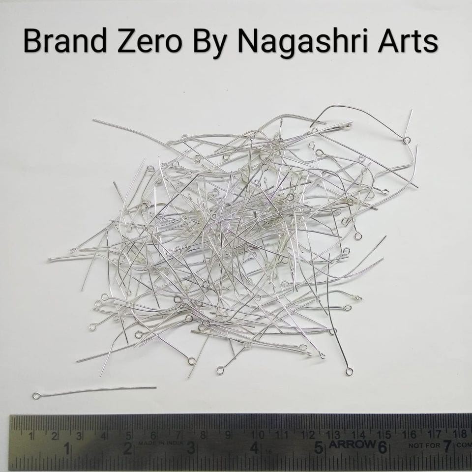 Brand Zero Pack of 20 Gms - 50mm Length Silver I pins