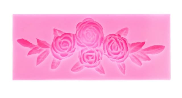 Brand Zero Silicon Mould - Floral Border With Leaf