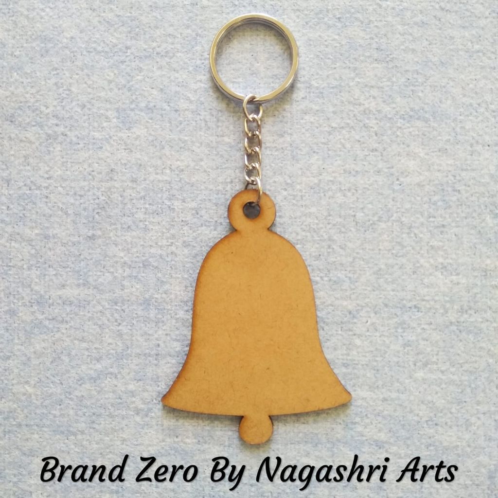Brand Zero MDF Key Chain Bell Design - Select Your preferred Size & Thickness