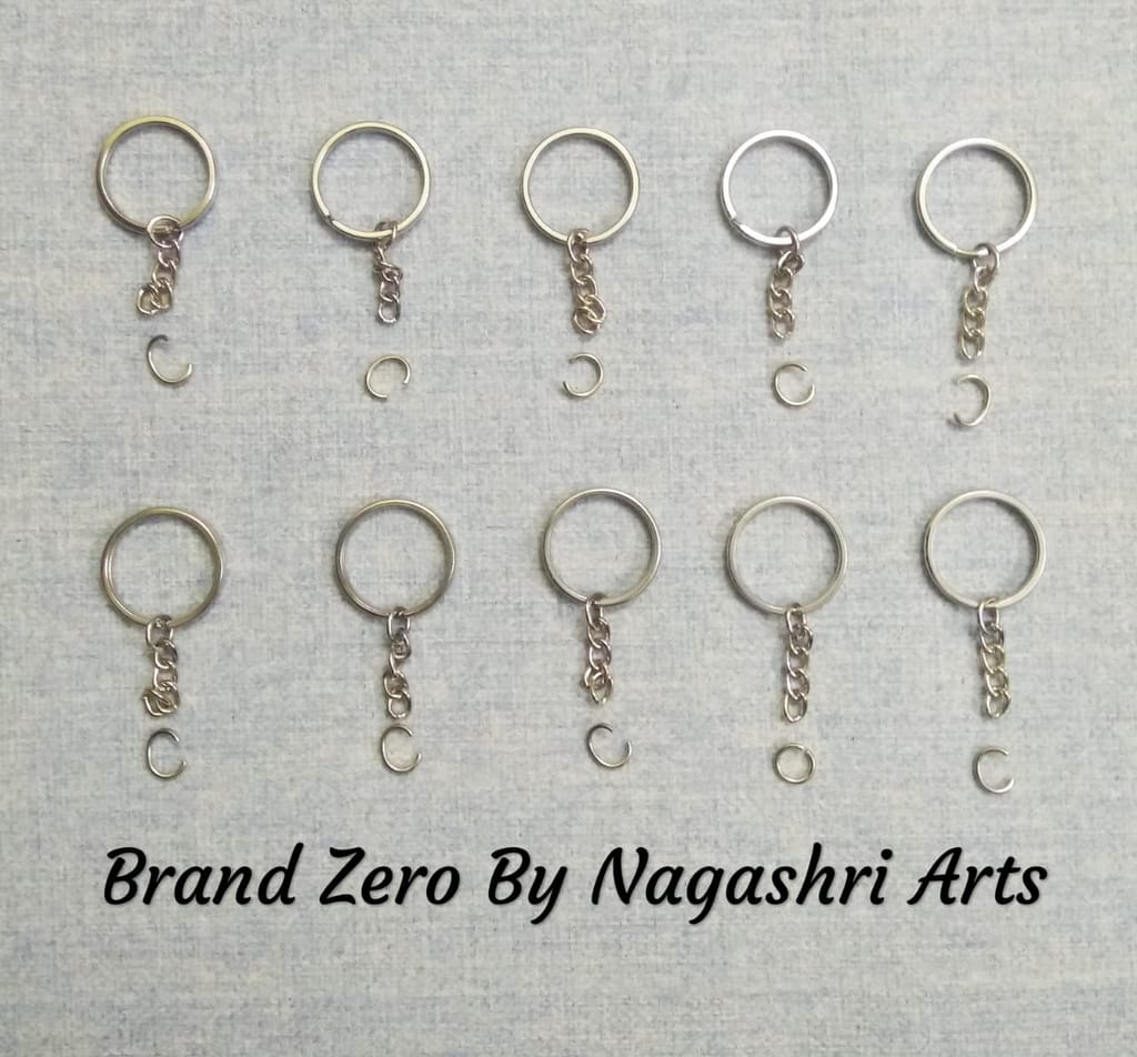 Brand Zero Key Rings With Chain - Pack of 10 Pcs