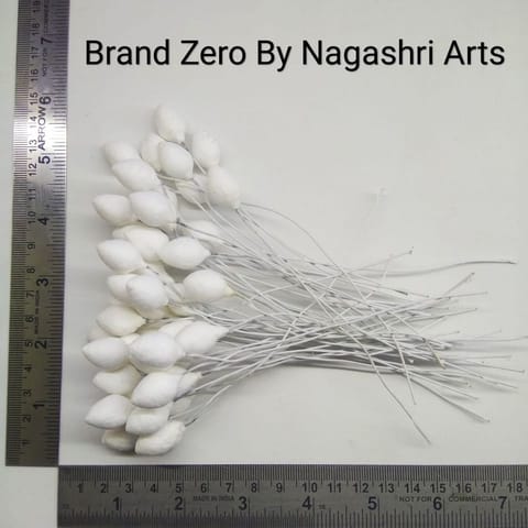 Brand Zero Pointed White Styrofoam Buds Pollan - 18 mm