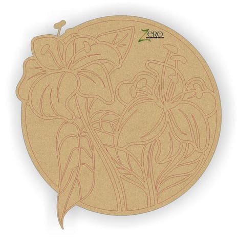 Brand Zero Pre Marked MDF Base - Floral Design 2 - Select Your Preference Of Size & Thickness