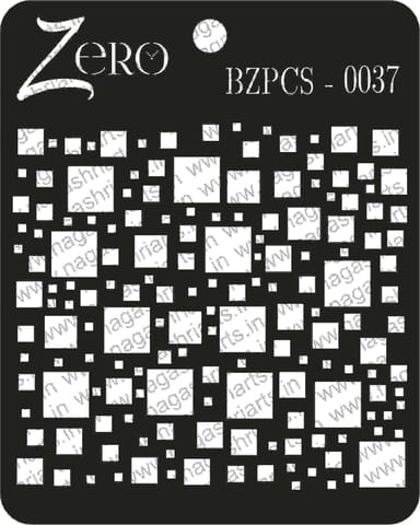 Brand Zero Pratibimb Craft Stencil - Code: BZPCS-0037 - Squares Background Stencil