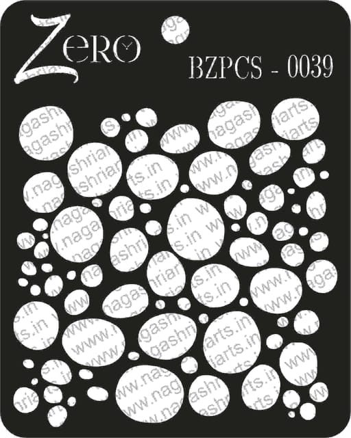 Brand Zero Pratibimb Craft Stencil - Code: BZPCS-0039 - Pebbles Background Stencil