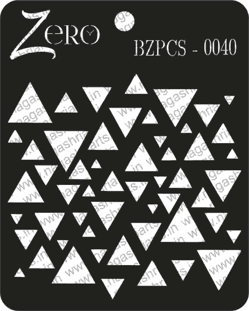 Brand Zero Pratibimb Craft Stencil - Code: BZPCS-0040 - Triangle Background Stencil