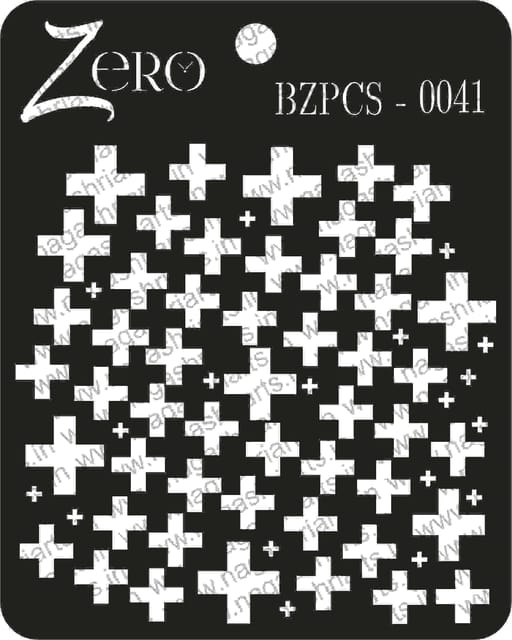 Brand Zero Pratibimb Craft Stencil - Code: BZPCS-0041 - Plus Sign Background Stencil