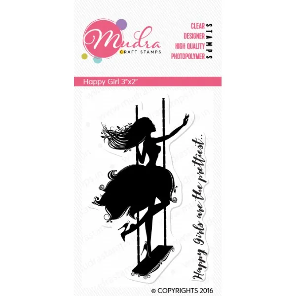 Mudra Clear Stamps - Happy Girl