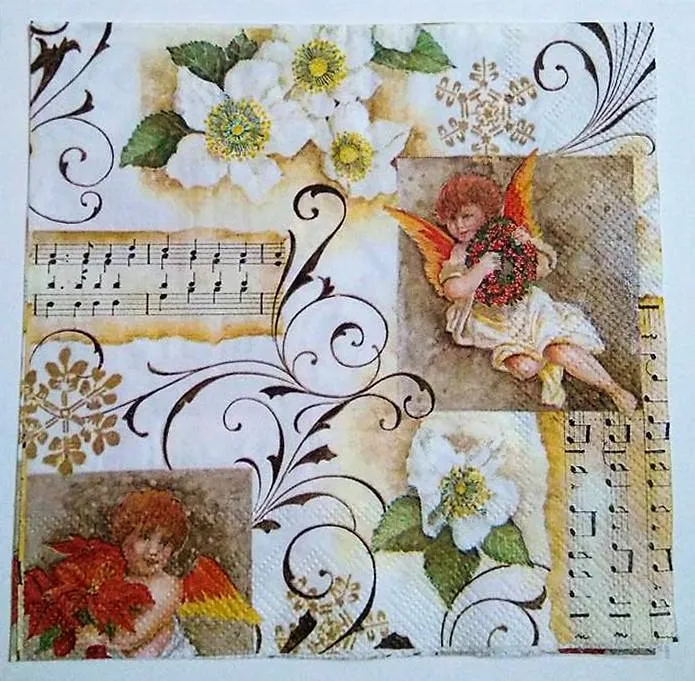 Decoupage Napkin / Tissue papers - 33cm by 33cm - Angel