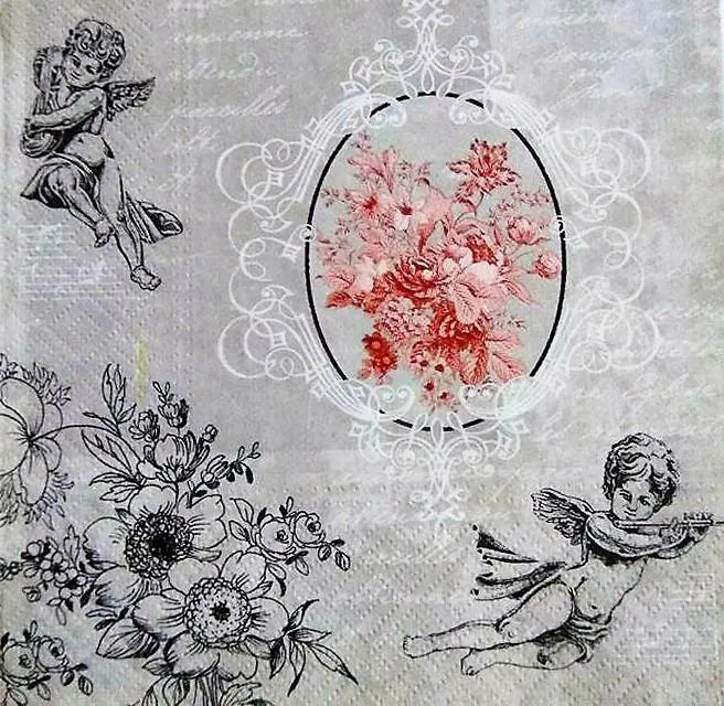 Decoupage Napkin / Tissue papers - 33cm by 33cm - Cupid