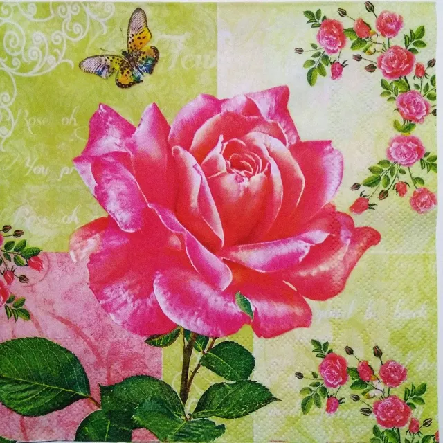Decoupage Napkin / Tissue papers - Rose