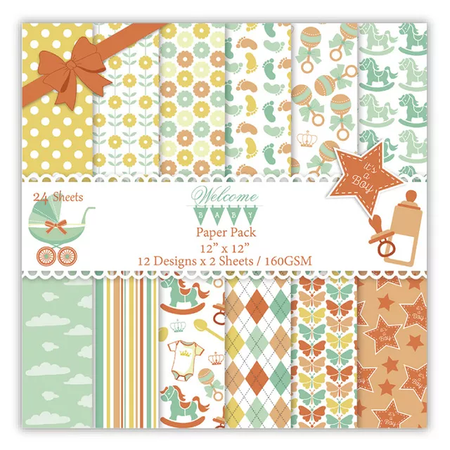 Welcome Baby Paper Pack 12 by 12