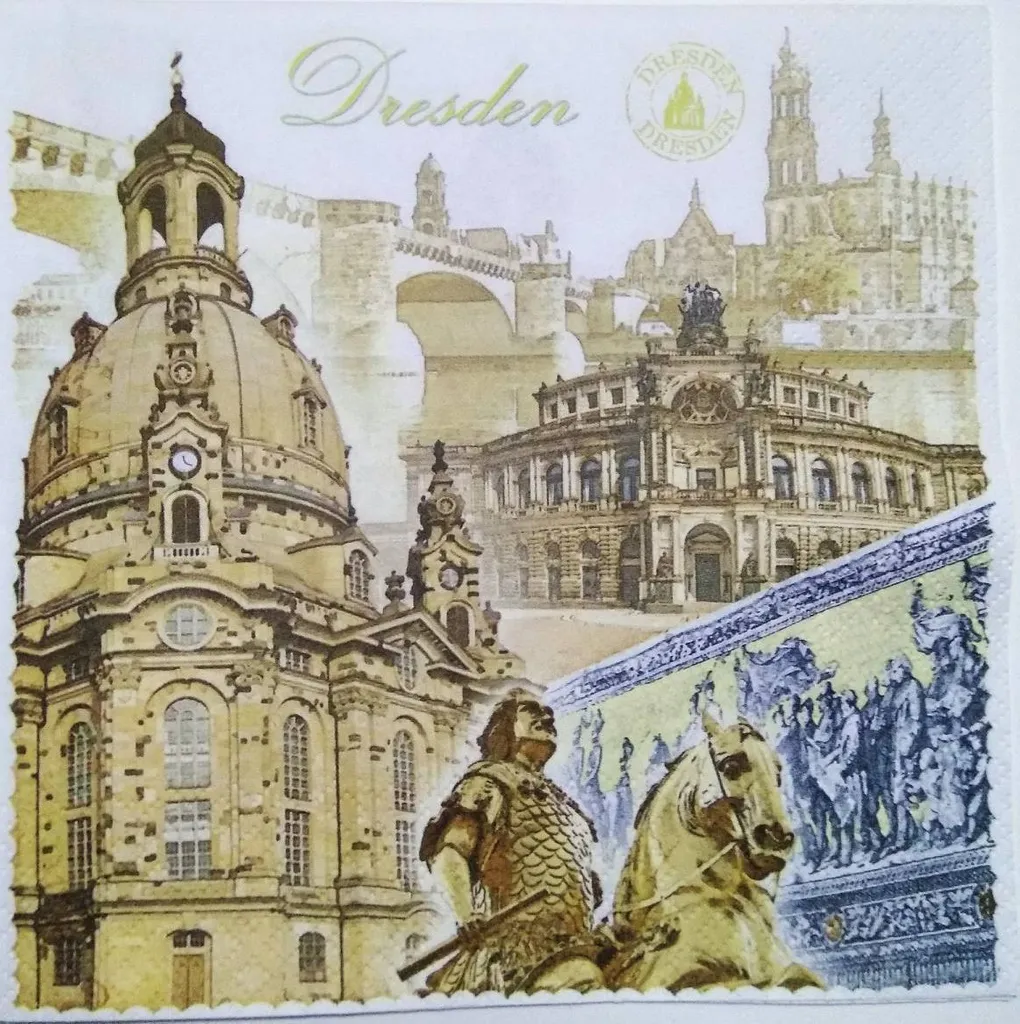 Decoupage Napkin / Tissue papers - Dresden 2
