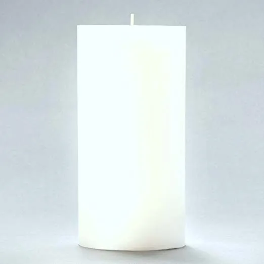 White Pillar Candles unscented 3 by 6 Inches