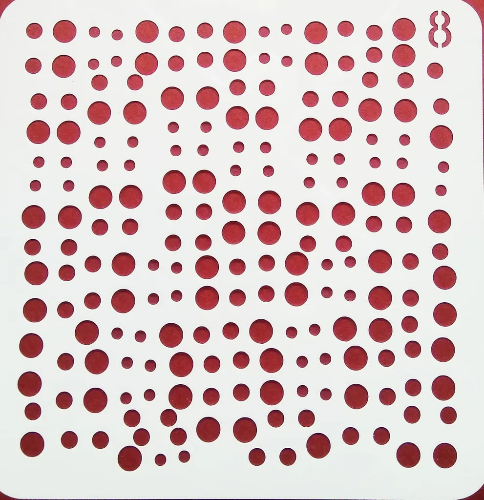 Imported Stencils- 5"*5"- Polka Dots