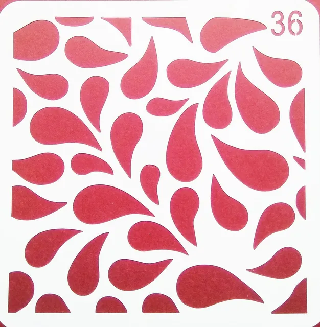 Imported Stencils- 5"*5"- Leafy Background