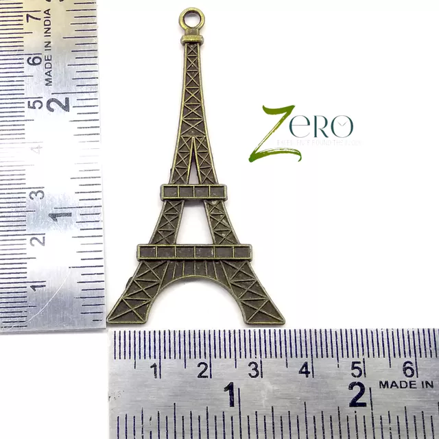 Brand Zero Metal Charms - Eiffel Tower Pack of 1 Pcs - 36mm*70mm