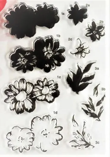Clear Stamps Imported - Layered Flower Design 1 10cm * 15cm