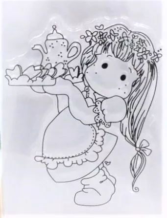 Clear Stamps Imported - Lovely Girl Design 3 - 9cm*6cm