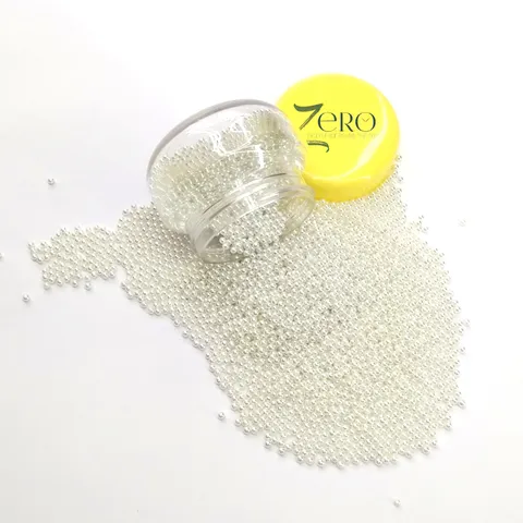 Brand Zero Micro Pearls - White- 1.5 mm - 20 Grams Jar