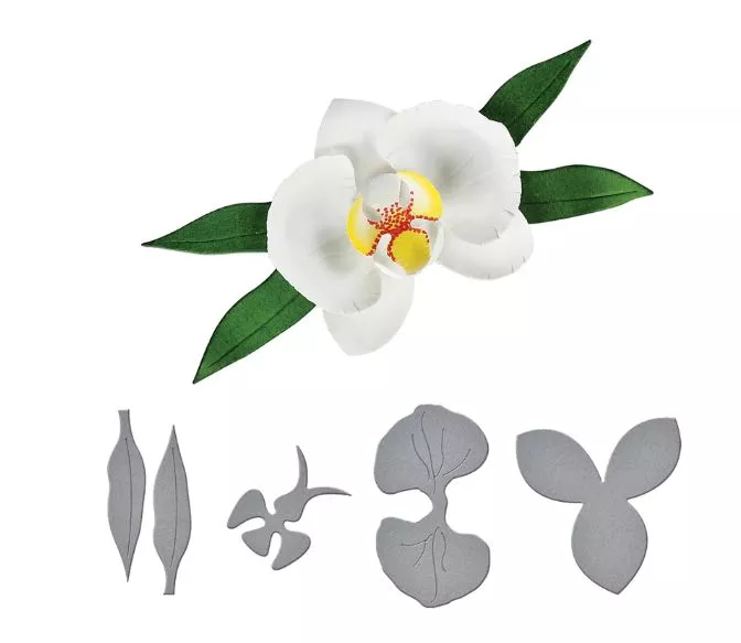 Brand Zero Die - 3D Layered Orchid Flower Metal Cutting Die 6.6 * 8.8 cm