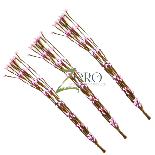 Bunch of 30 Pcs Two Tone Pollan Sticks Dual Color - Light Pink And White