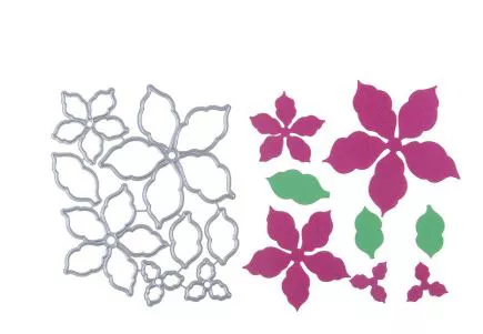 Brand Zero Die - Beautiful Flower Petals And Leavs Different Flowers Metal Cutting Die 11.6 x 13.0 CM